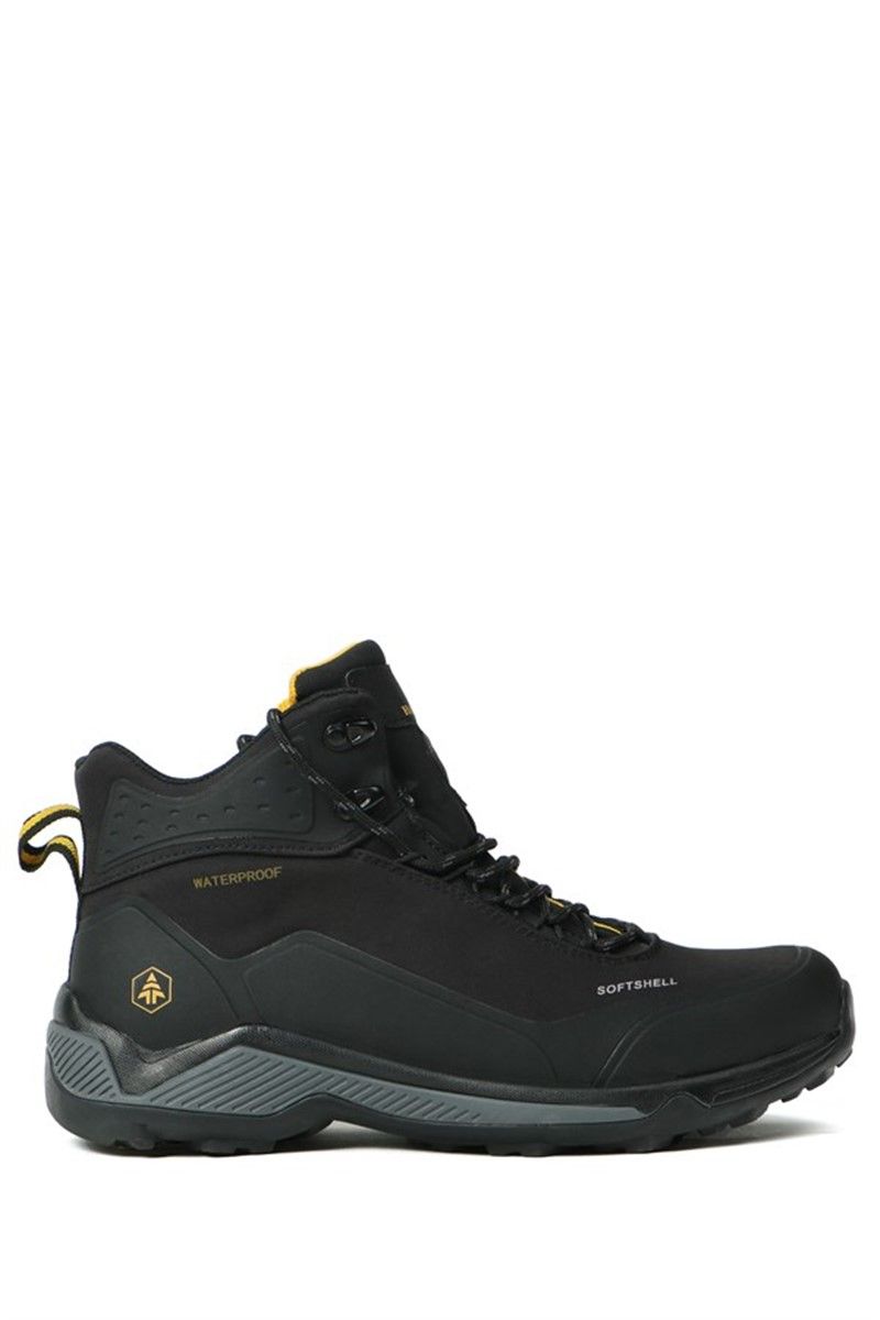 Hammer Jack Men's Waterproof Boots 101 21664-M - Black with Yellow #368905