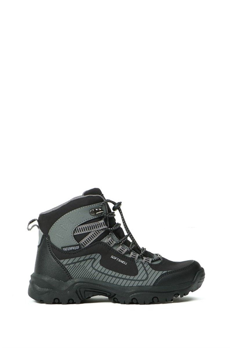 Hammer Jack Kids Unisex Boots - Black with Gray #368416