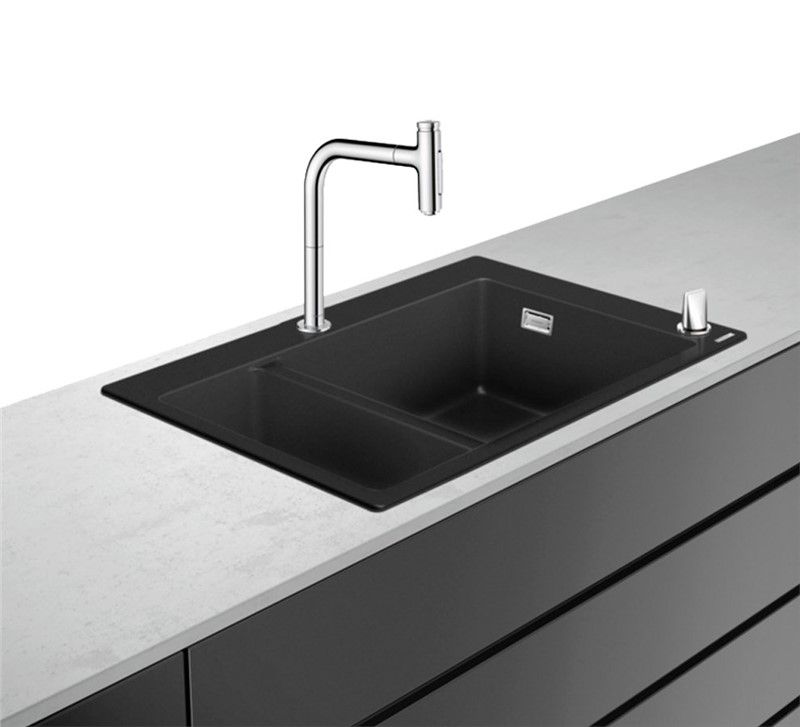 Hansgrohe Kitchen Sink Set with Faucet - Black #343893