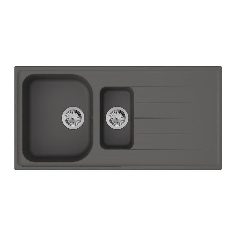 Hansgrohe S52 Countertop Kitchen Sink - Dark Gray #355446