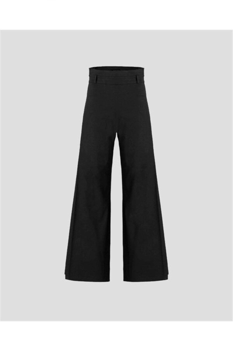  Women's trousers with high waist - Black BSKL02005