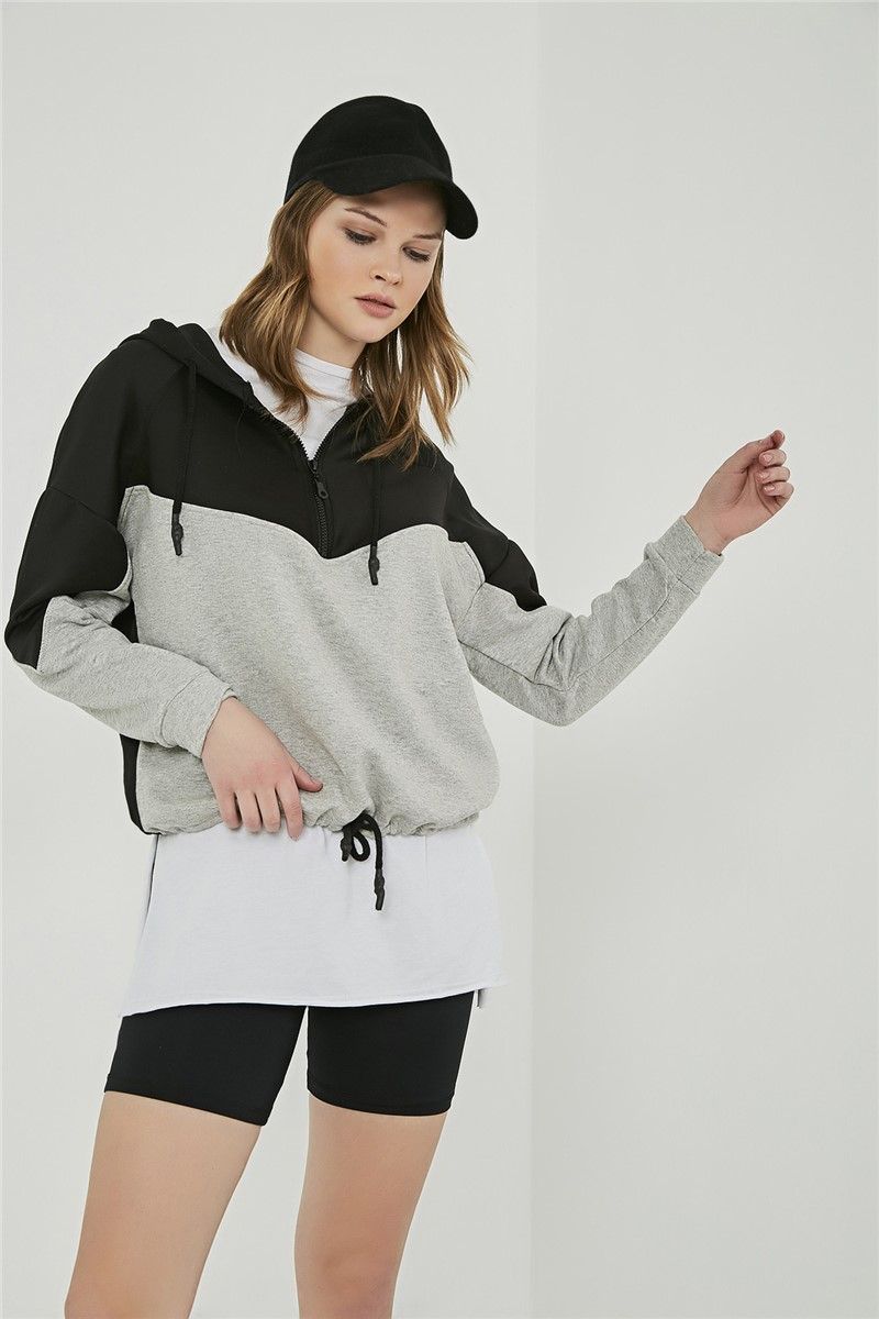 Women's Sweatshirt - Black, Grey #271589