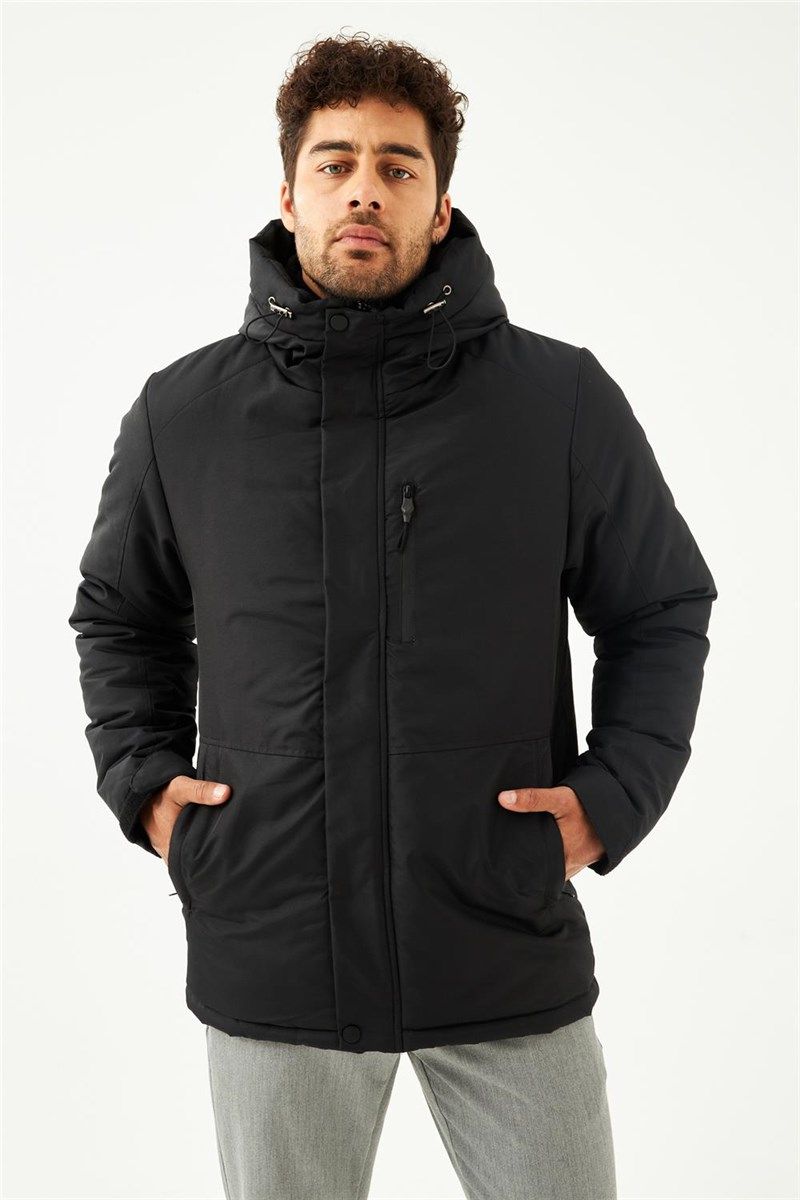 QPA muška vodootporna jakna s kapuljačom  - crna #409568