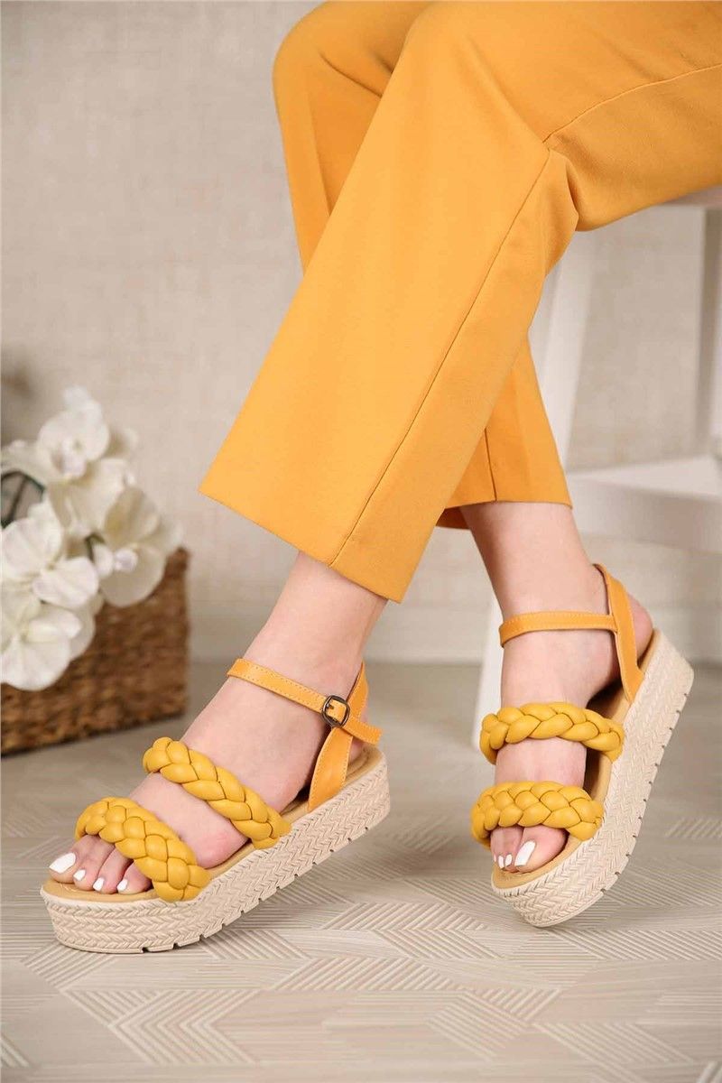 Women's slippers - Mustard 304396