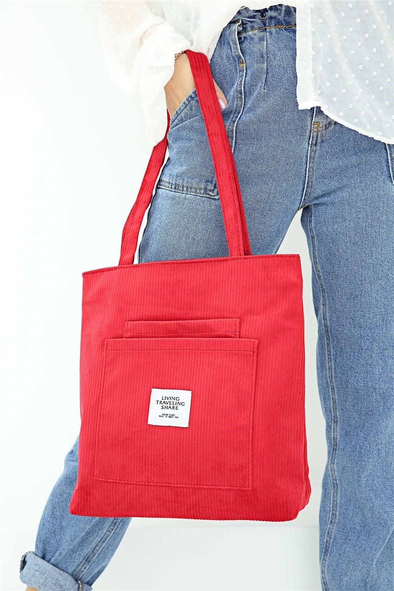 Women's velvet bag - Red #320732