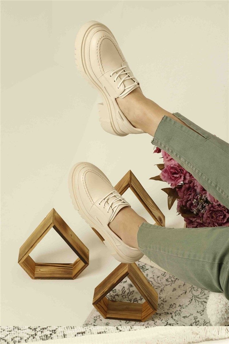 Women's casual shoes - Light beige #324739