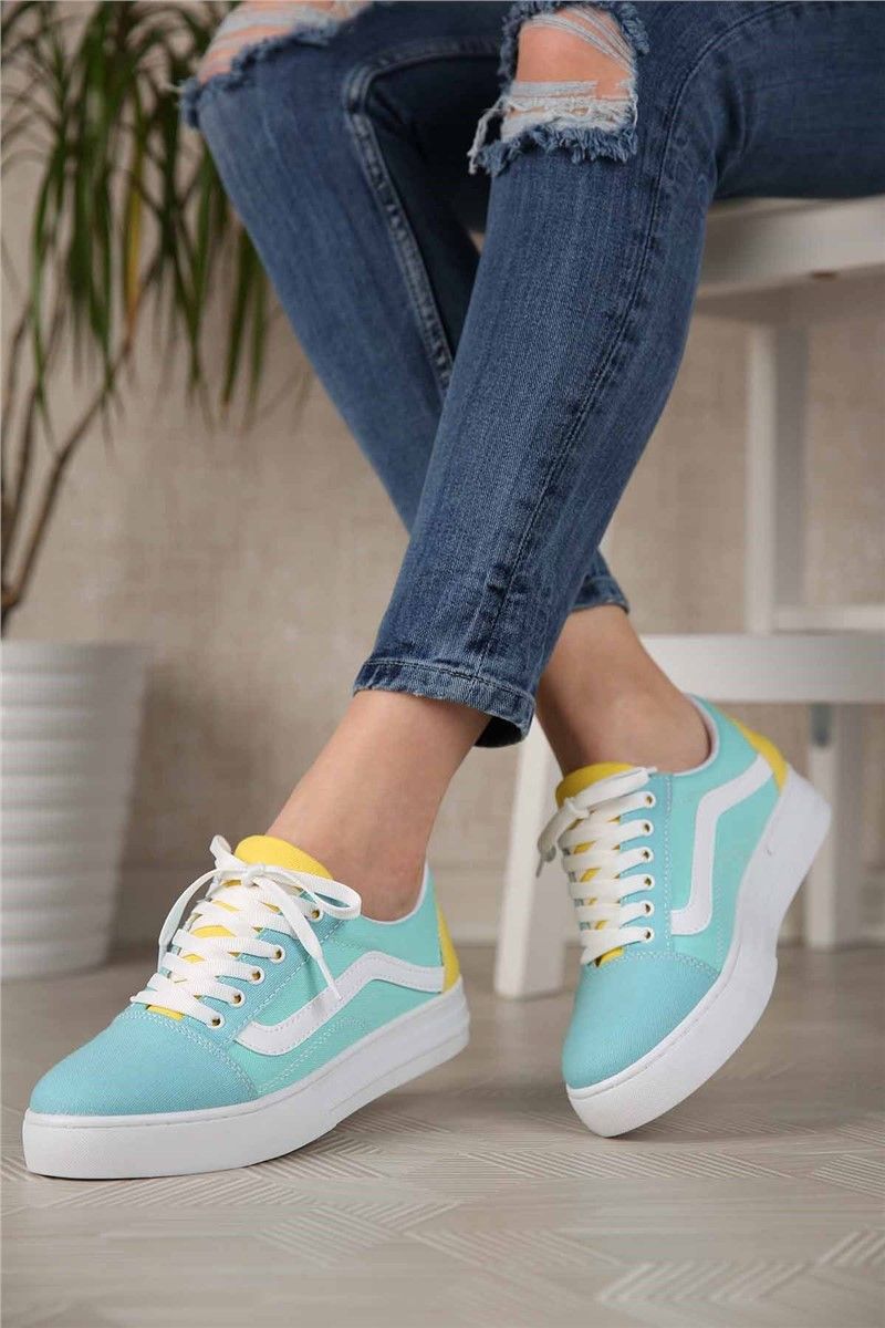 Women's Trainers - Turquoise, Yellow #300989