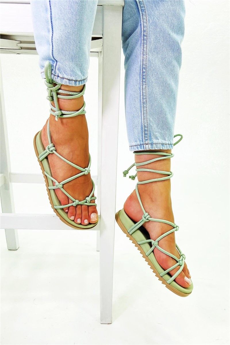 Women's Lace Up Sandals - Mint #358080