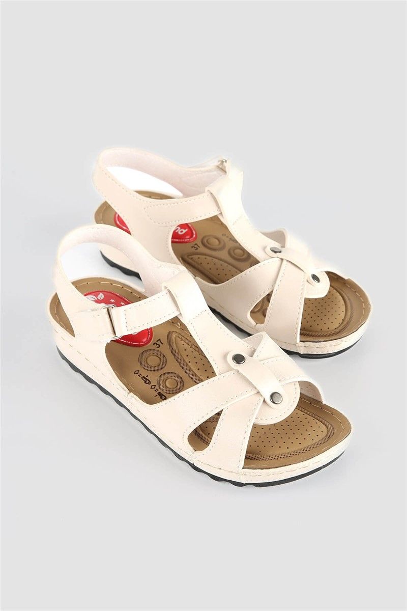 Women's casual sandals - Light beige #328532