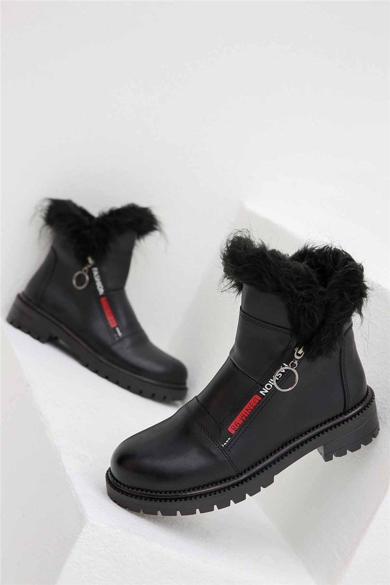 Women's boots with down - Black #321205