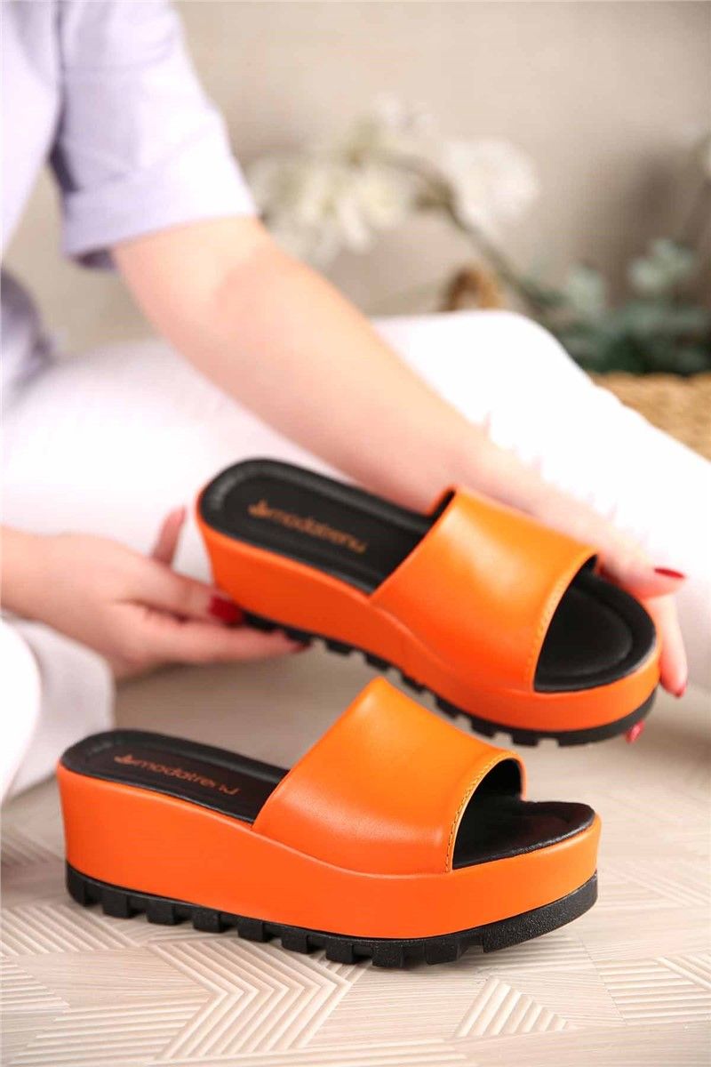 Women's slippers - Orange 304269