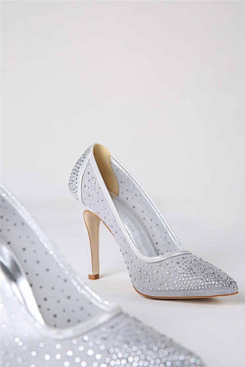 Női elegáns cipő - Ezüst #316808