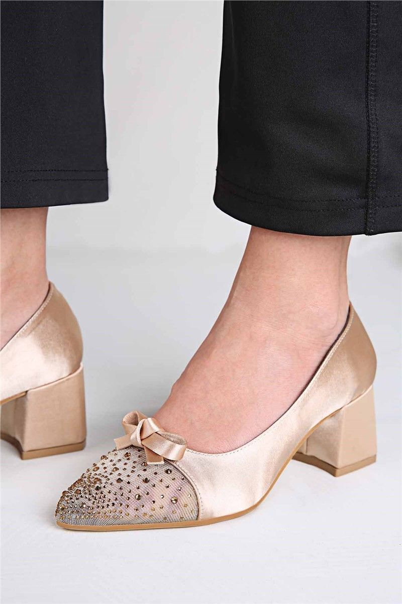 Women's satin shoes - Beige #316770