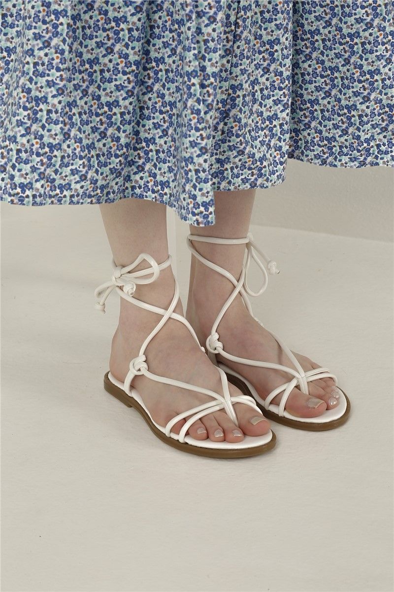 Sandali stringati da donna - Bianco #327951