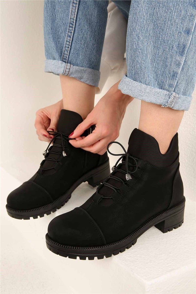 Women's suede boots - Black #321724