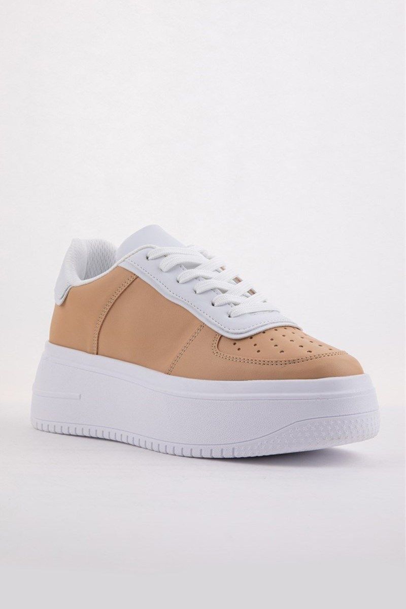 Women's sports shoes - Beige with White #324859