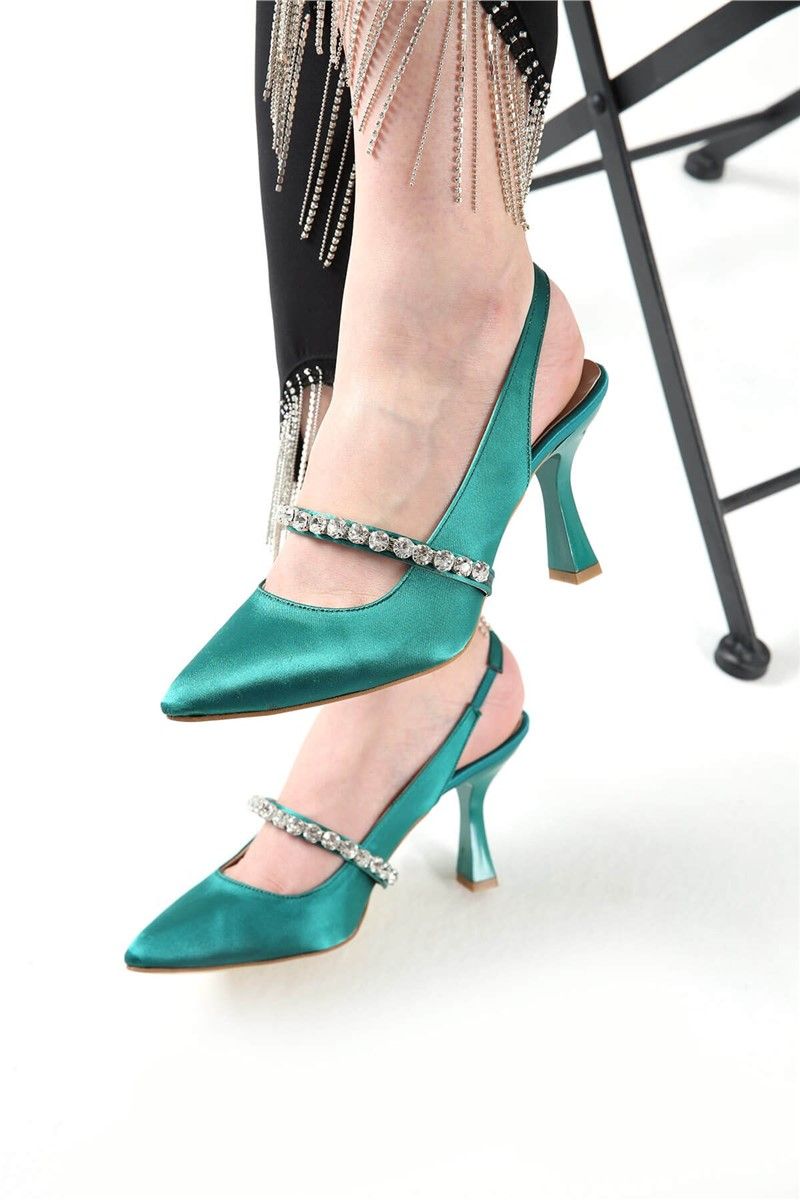 Elegantne ženske cipele - Uljano zelena # 328001