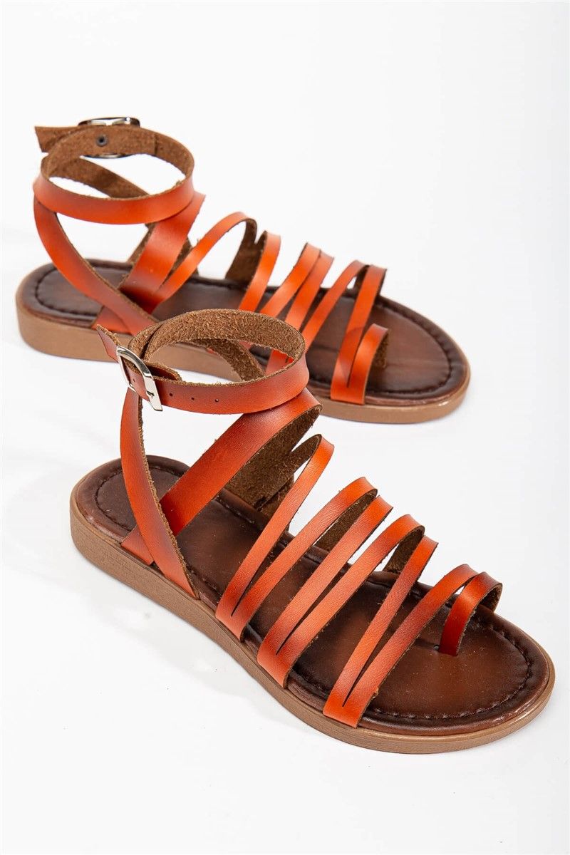 Sandali casual da donna - Arancione chiaro #366124