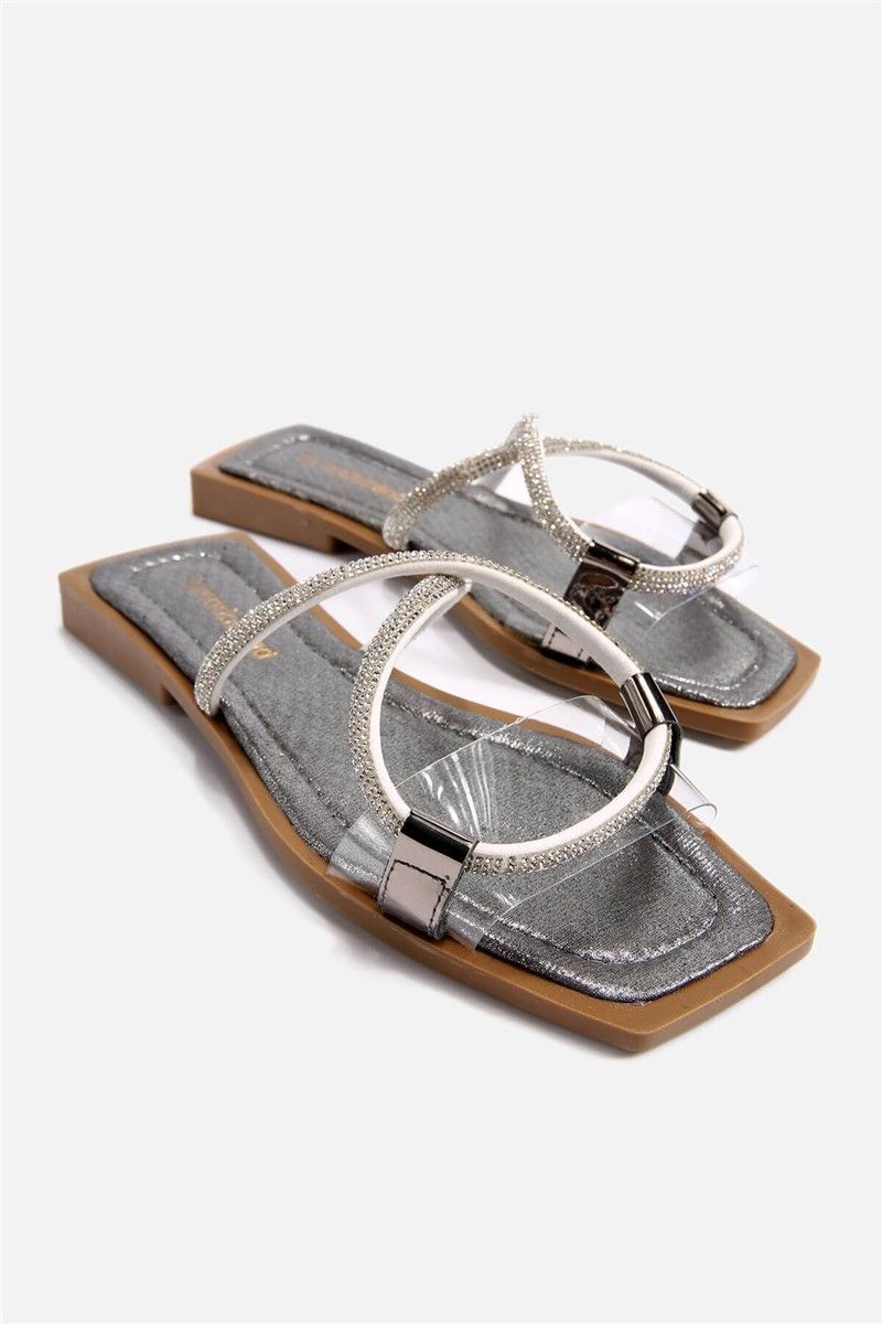 Women's slippers - Platinum color #329719
