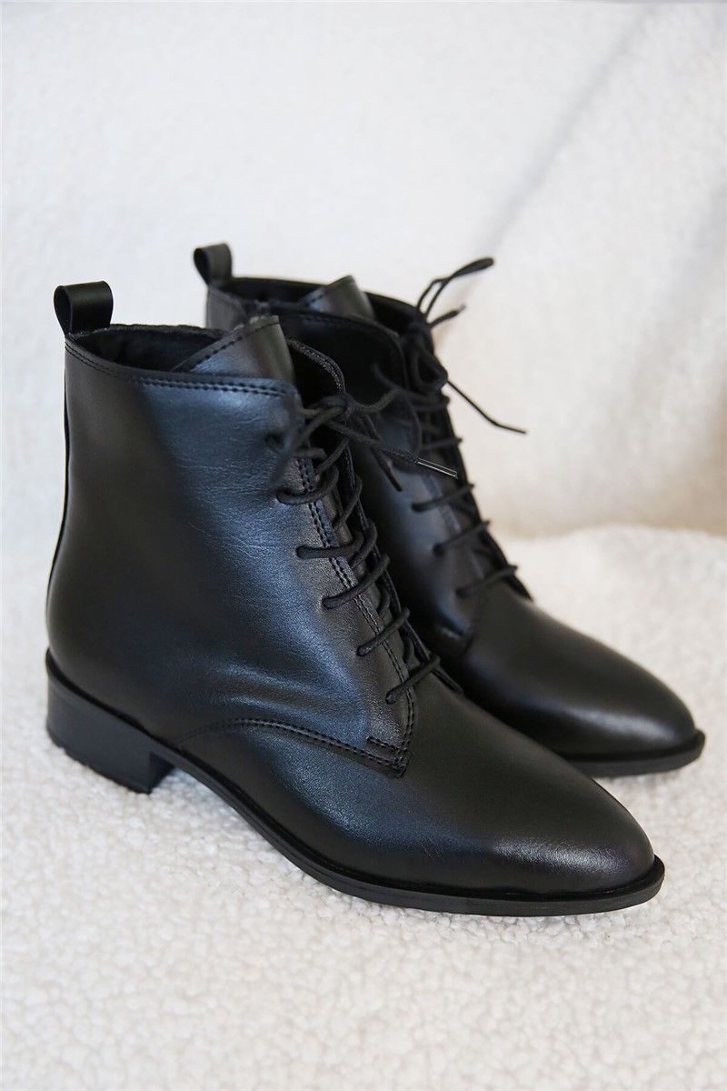 Women's Zip Up Boots - Black #358452