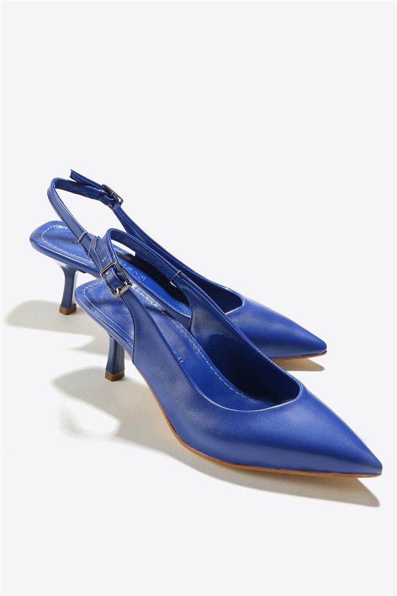 Women's shoes with heels - Bright blue #333732