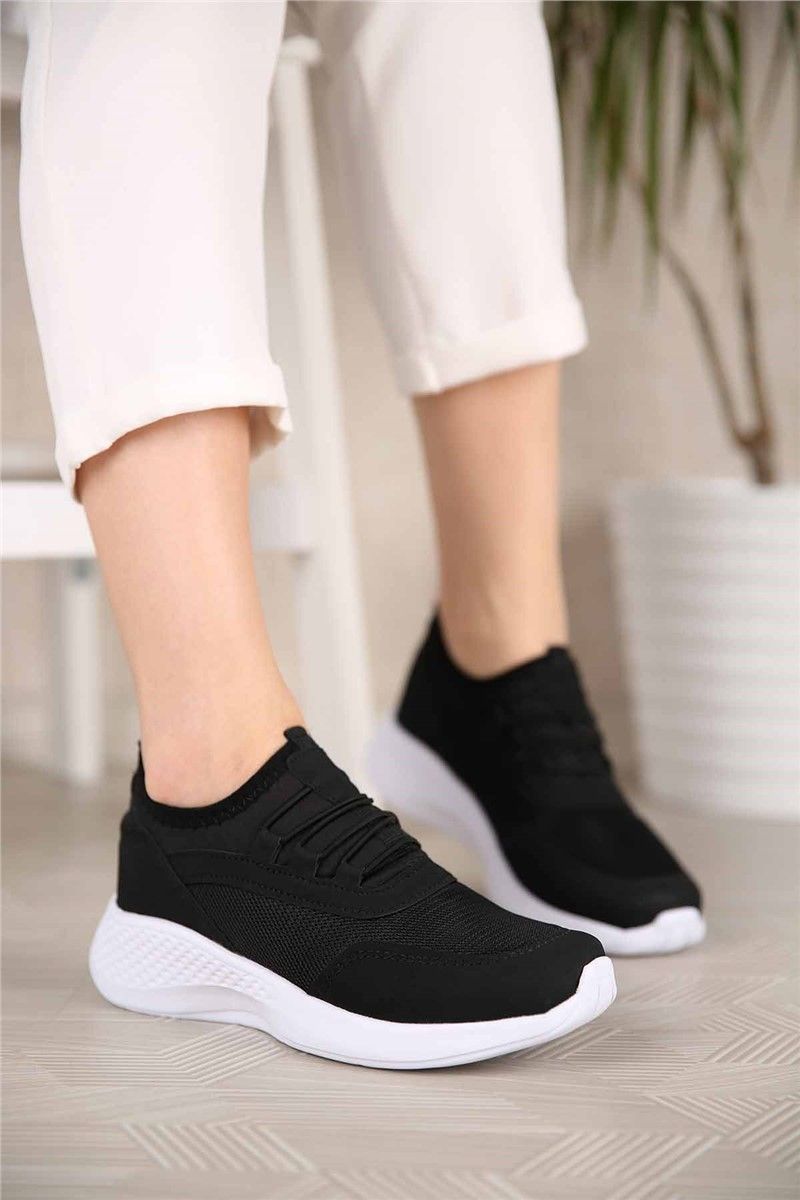 Women's sneakers - Black with white 300677
