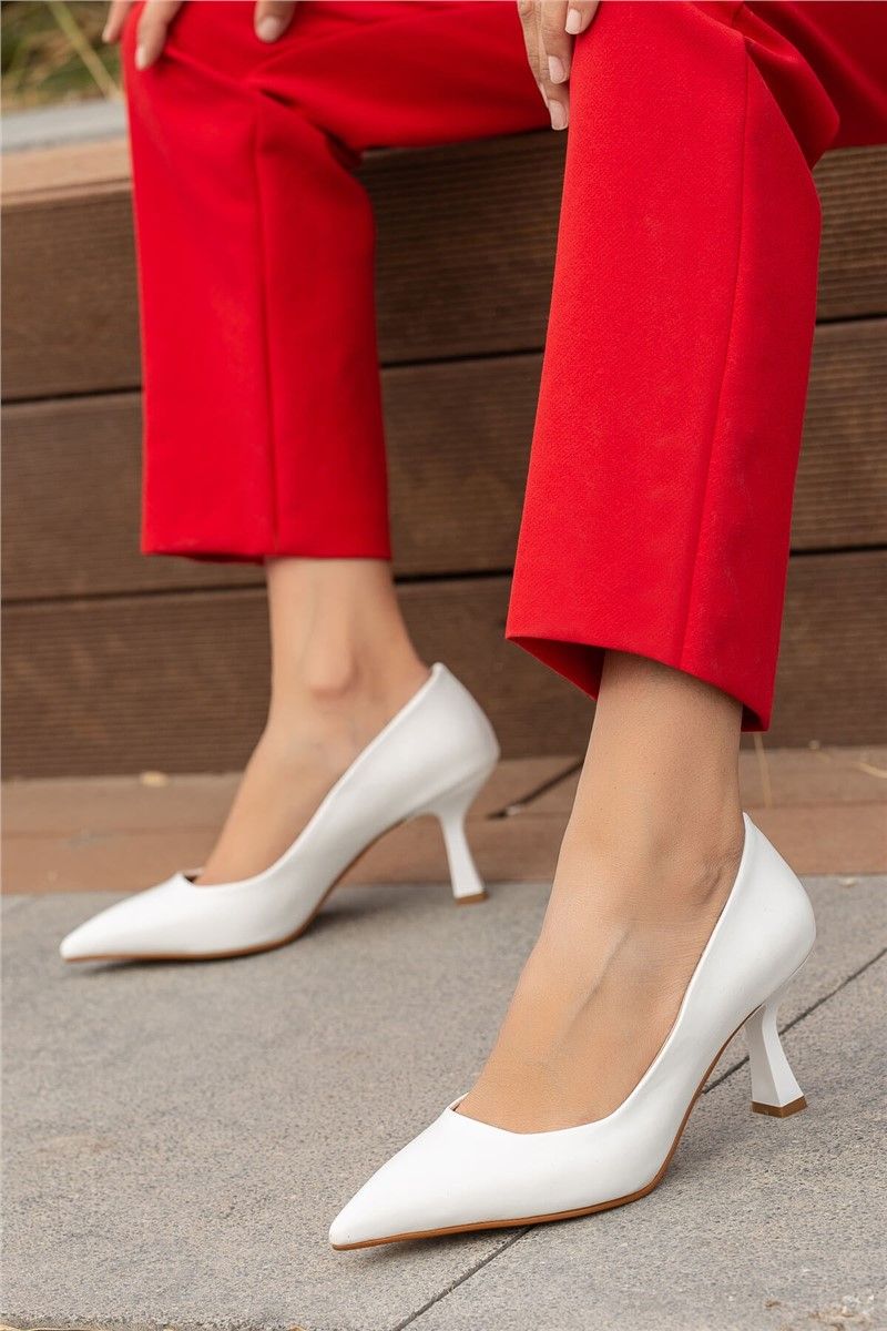 Women's Elegant Shoes - White #363037