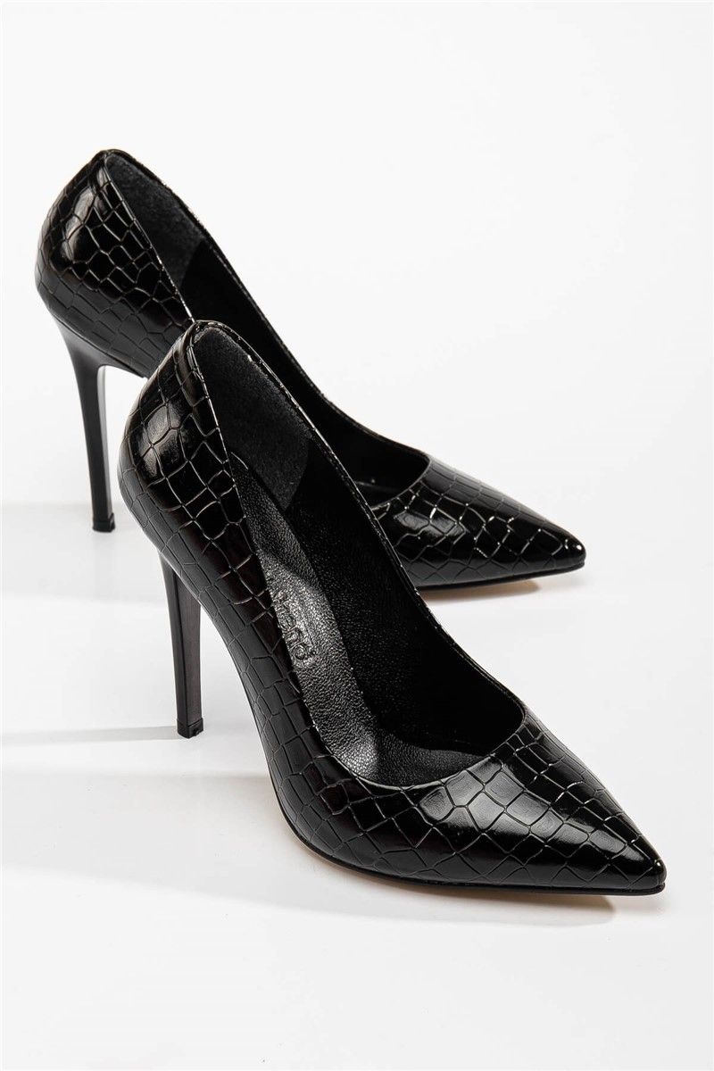 Women's Elegant High Heel Shoes - Black #365443