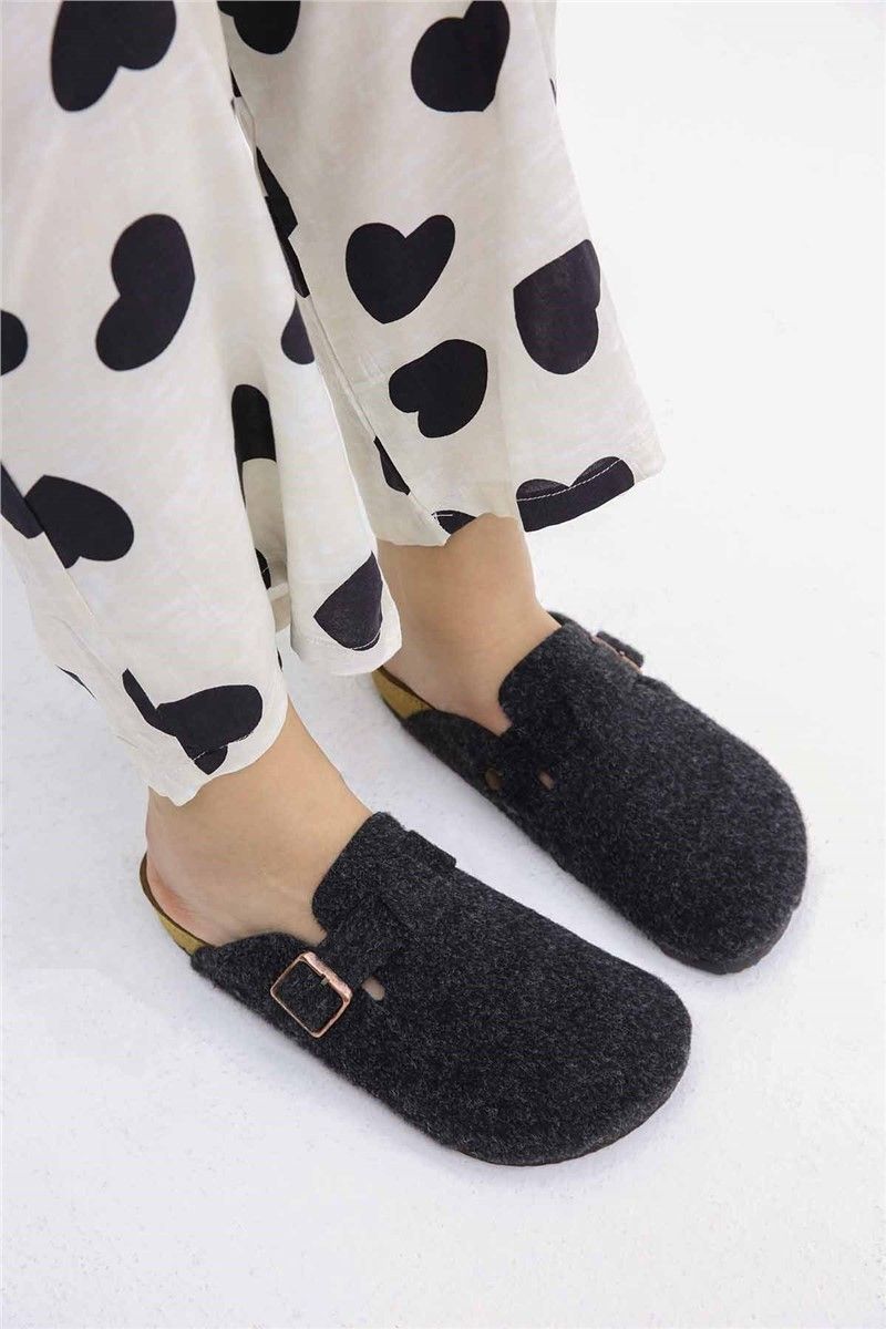 Women's slippers - Dark gray #321179