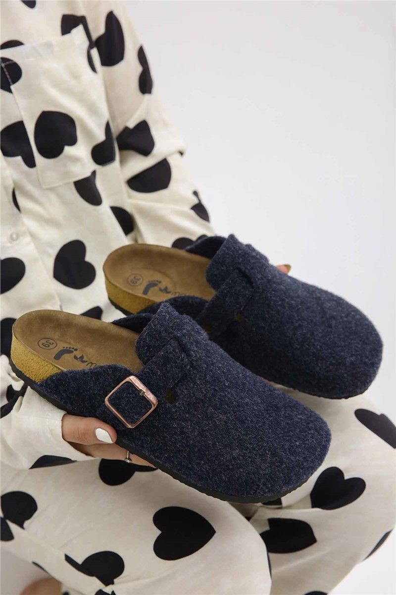 Women's slippers - Dark blue #321181