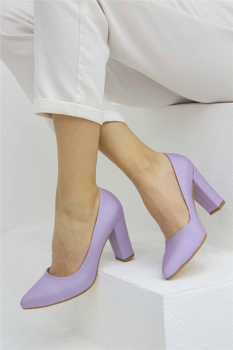 Női elegáns cipő - Világos lila # 321239
