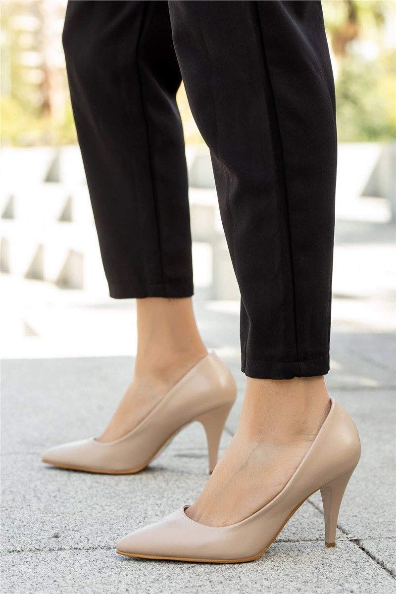 Women's Heeled Shoes - Beige #362387