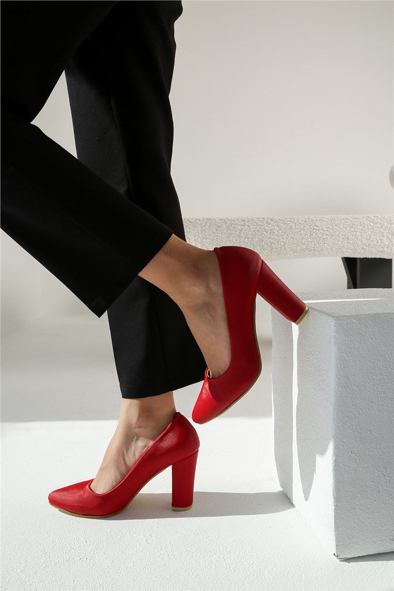 Női elegáns cipő - Piros # 320409