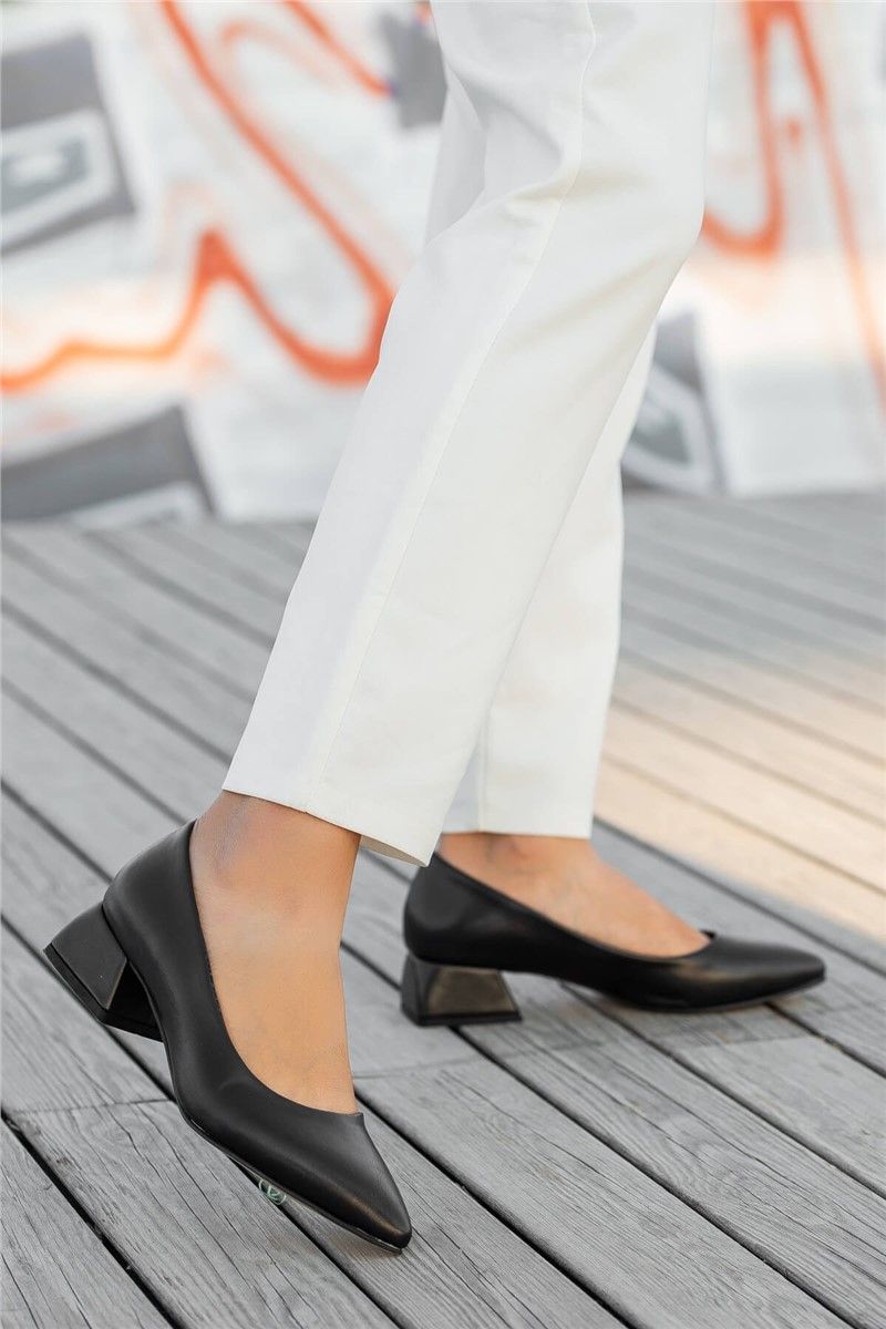 Women's Heeled Shoes - Black #362009