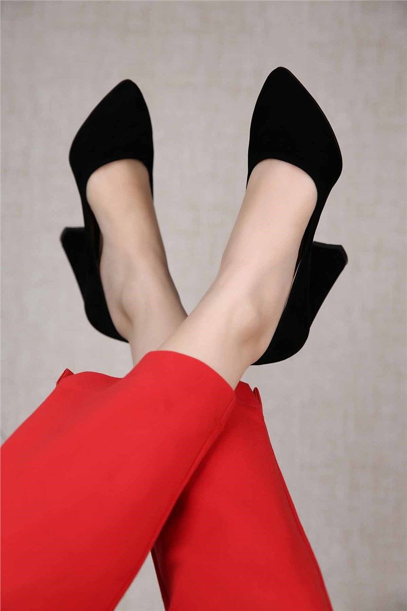Ženske elegantne cipele od antilopa - crne #311186