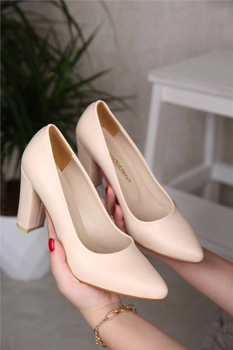 Women's Heeled Shoes - Beige #311185