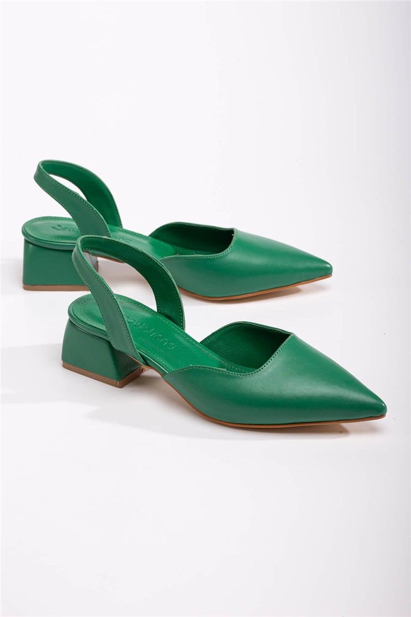 Ženske sandale na petu - zelene #370753