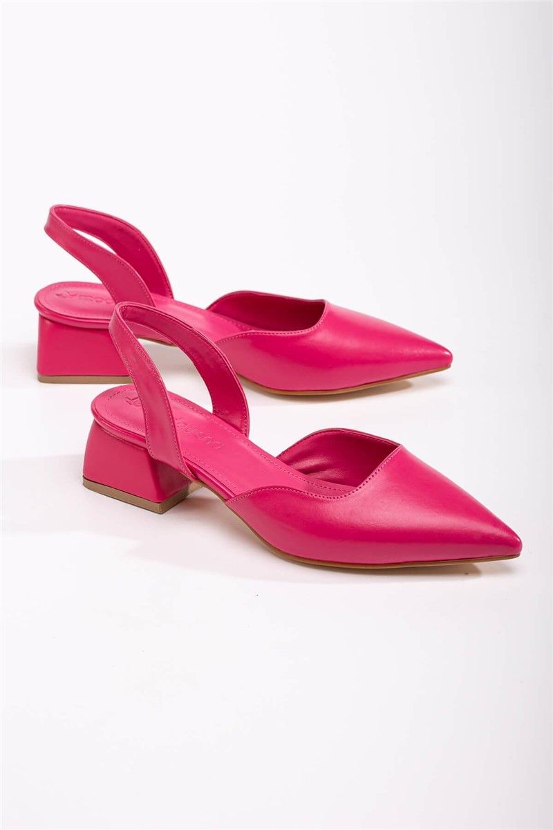 Ženske sandale na petu - žarko ružičasta #370757