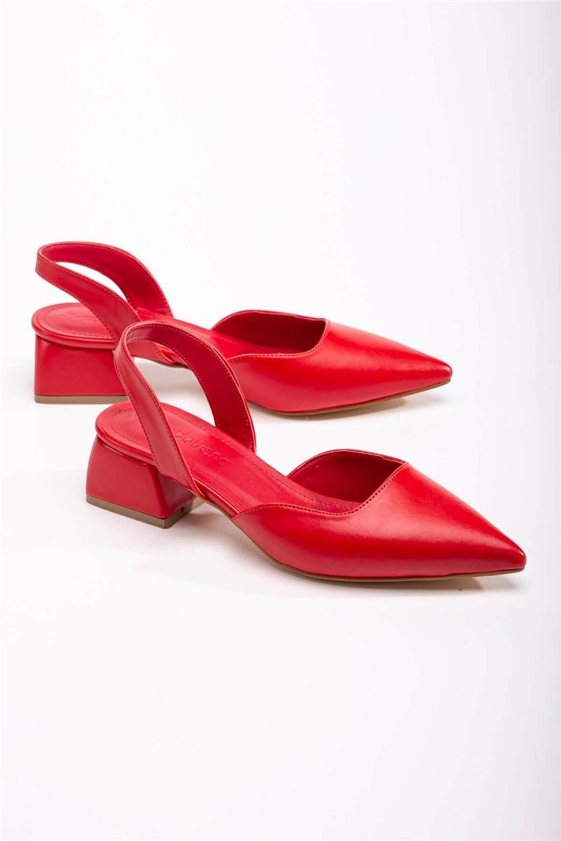 Ženske sandale na petu - crvene #370758