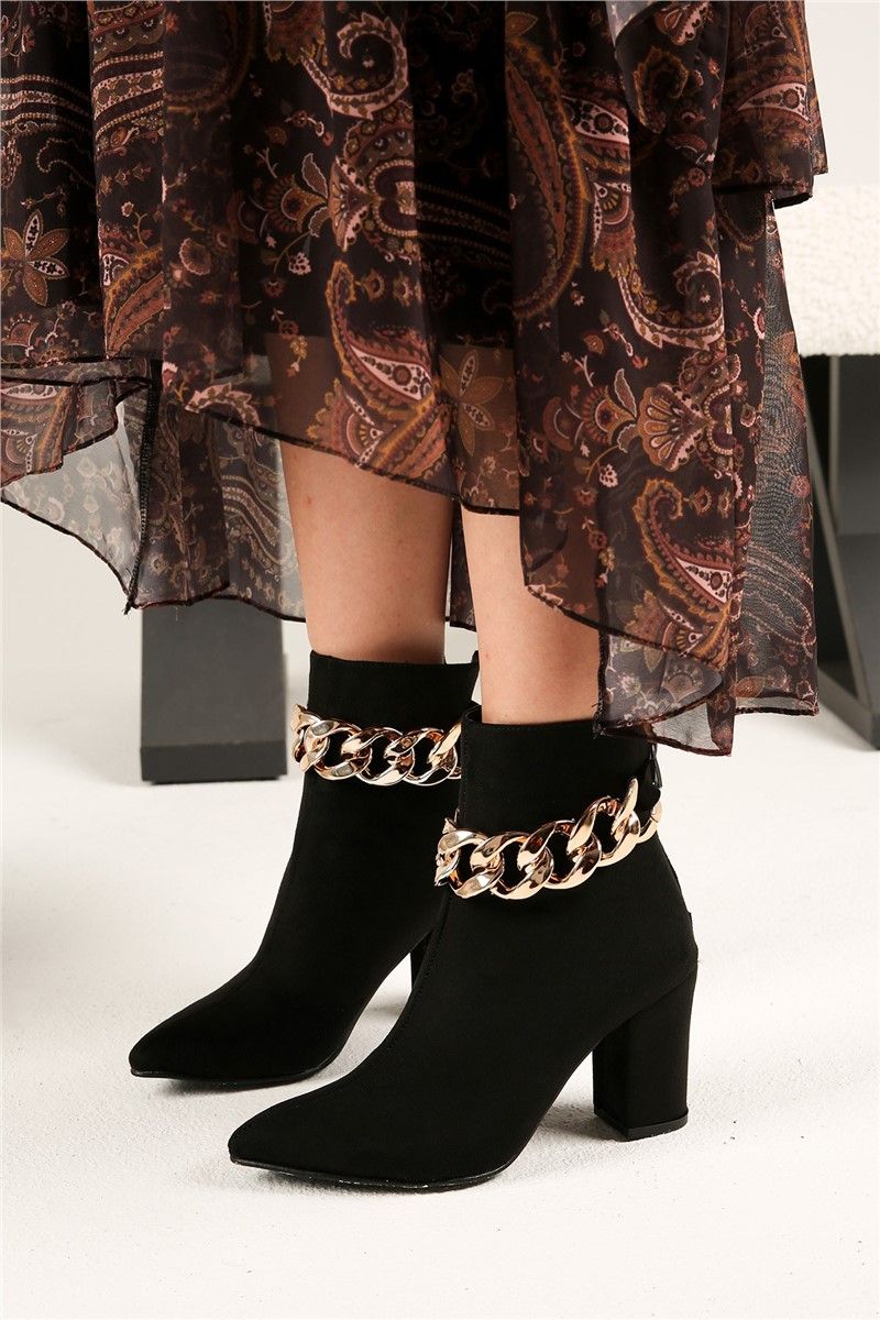 Women's suede boots - Black #320251