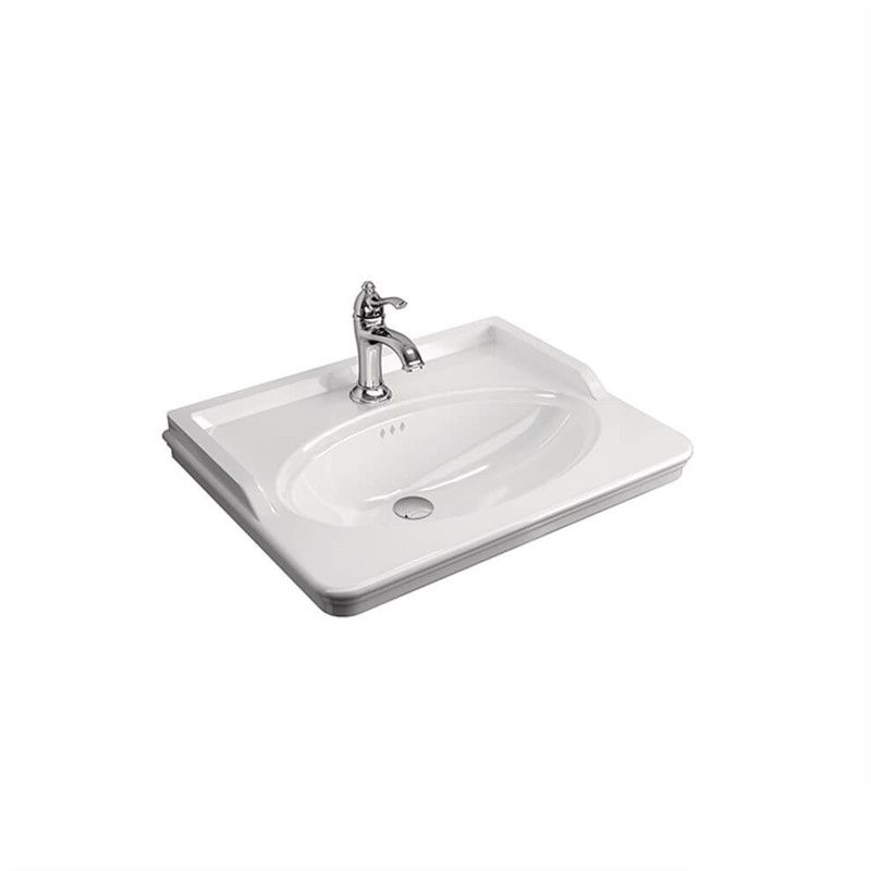 Kale Artdeco Undermount Sink 65cm - White #336452