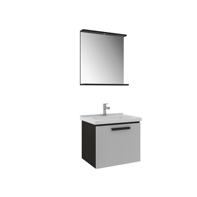 Kale Gris Bathroom Set 65 cm - Black-Grey #343616
