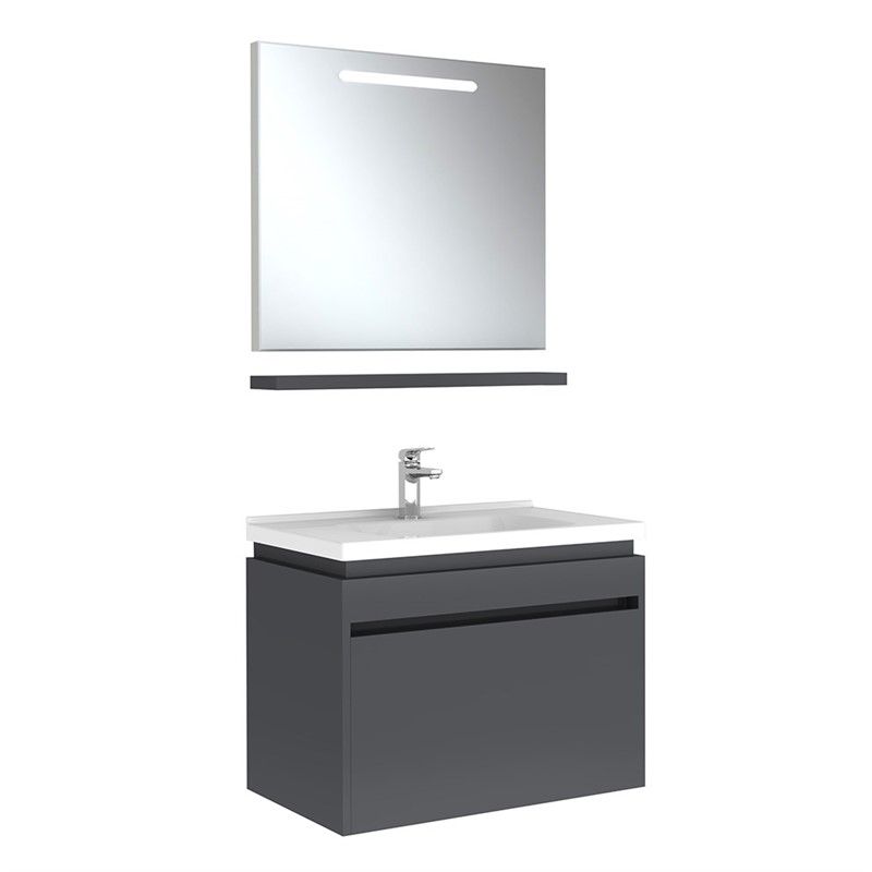 Kale Idea 2.0 Bathroom cabinet with one drawer 80 cm - Anthracite #343500