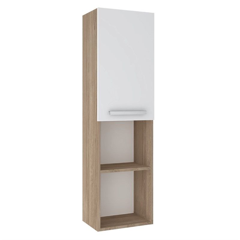 Kale Trevi High bathroom cabinet 40 cm - White-Oak #349882