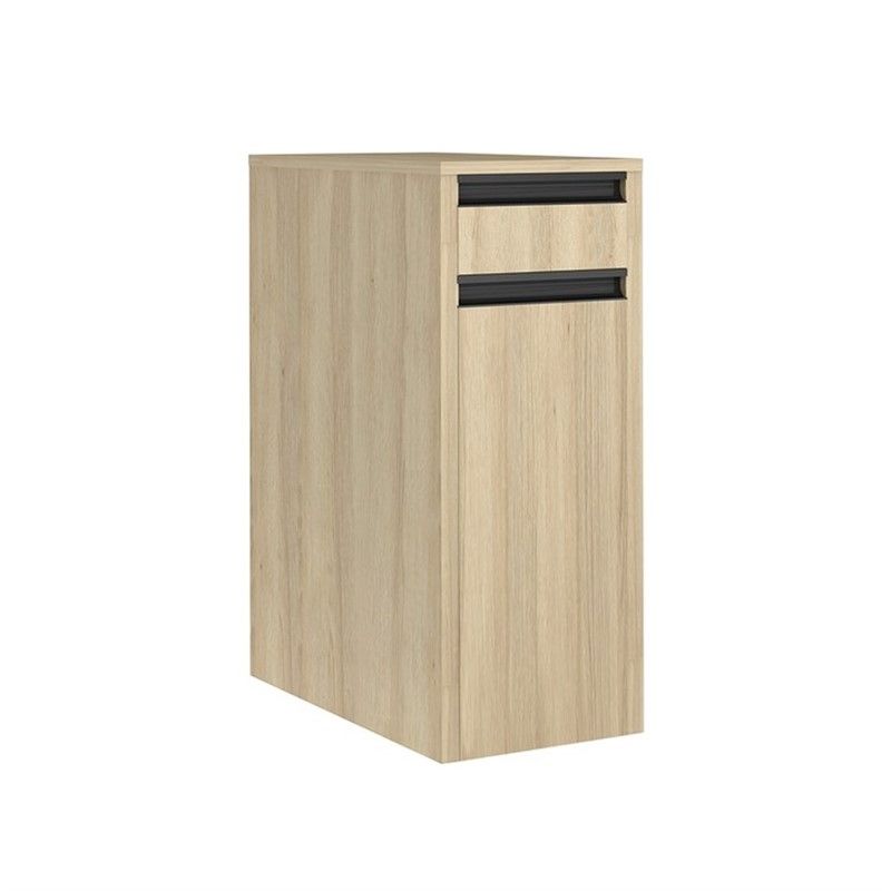 Kale Vista Laundry Basket Cabinet 35cm - Dark Oak #349905