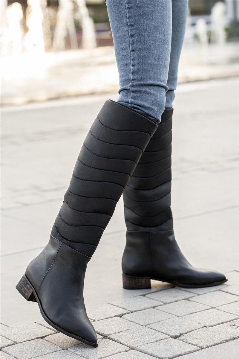 Women's Long Boots - Black #363845