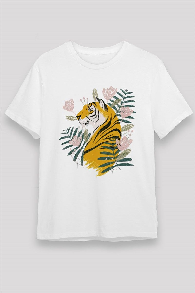 Unisex Print T-Shirt - White #373984