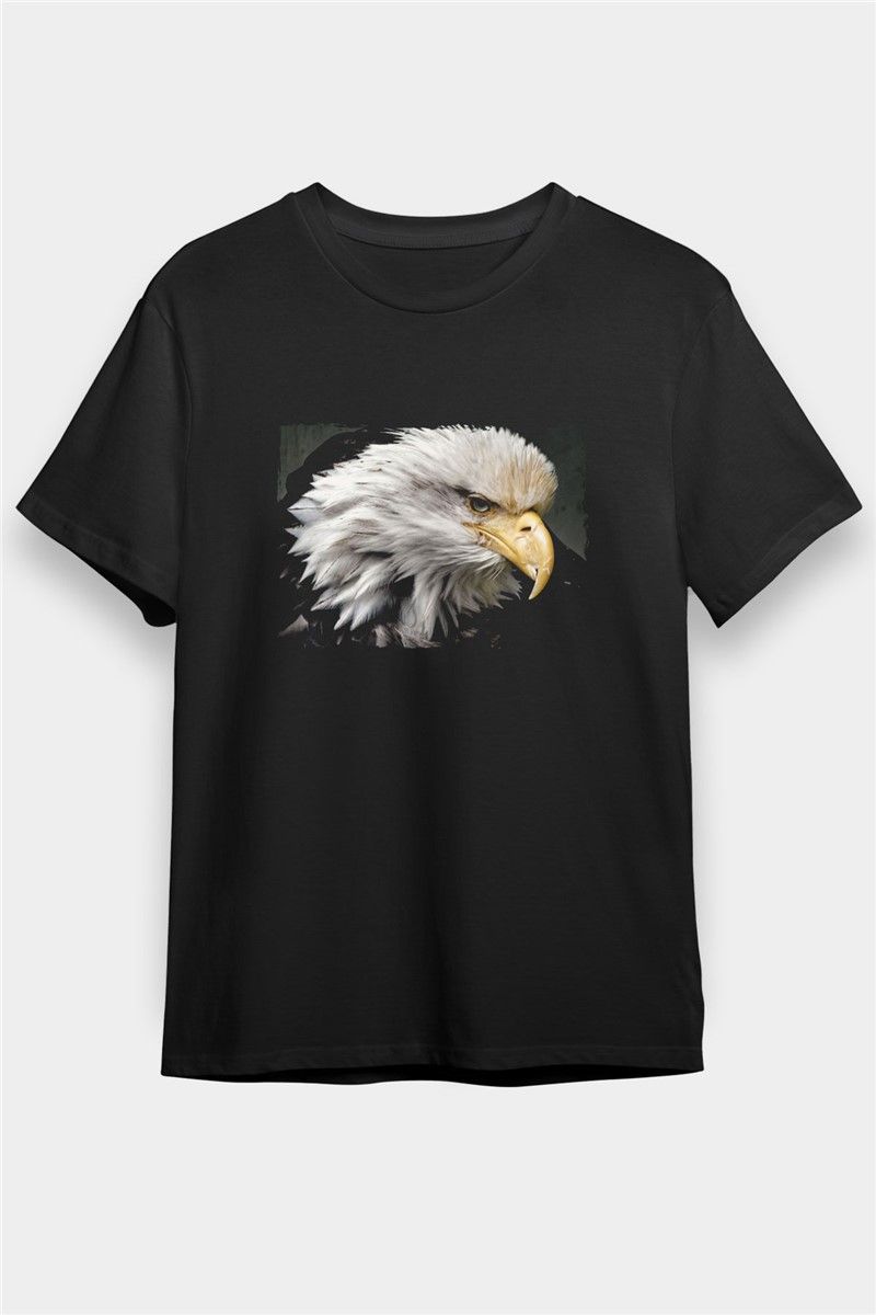 Unisex Print T-Shirt - Black #373947