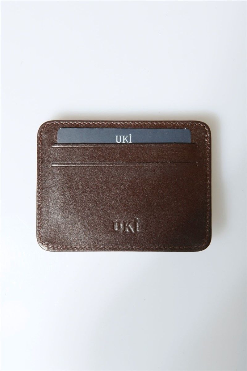 Leather card holder - Brown #307462