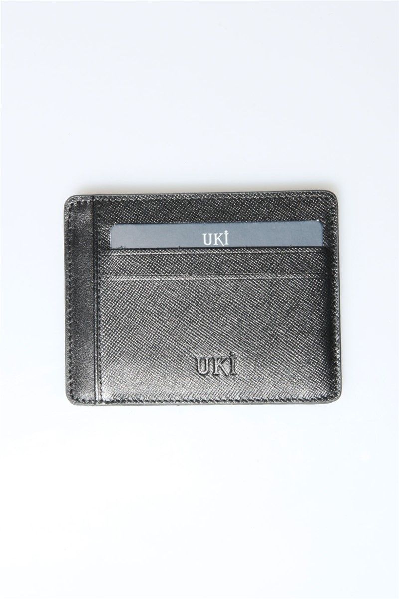 Leather card holder - Black #307465
